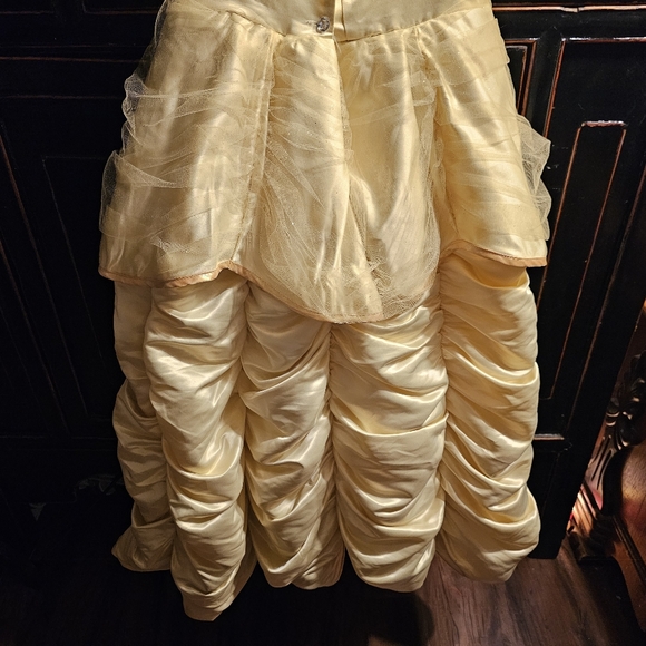 DISNEY BELLE Gold Satin & Tulle Princess Costume Dress. Size 7/8. - Picture 7 of 10